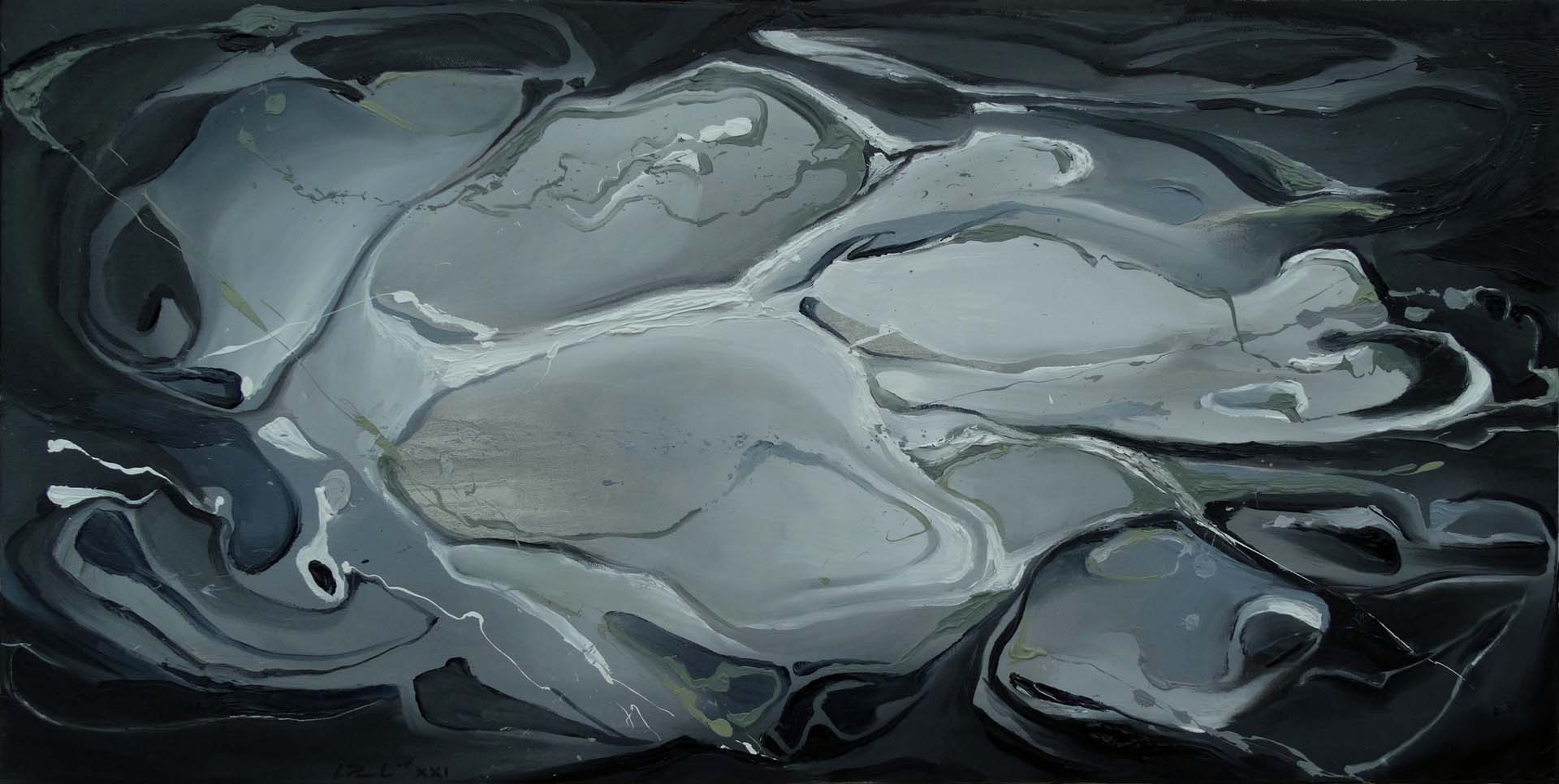 Jaws, oil on canvas, 2021, 100x50cm