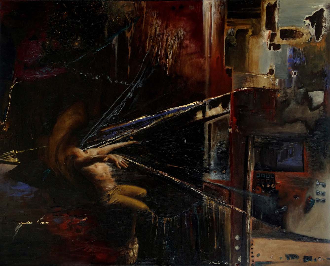 Music Machine, oil on vanvas, 2020, 100x80cm